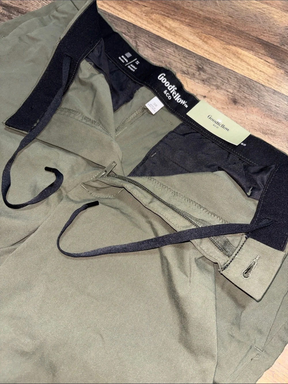 Goodfellow & Co Olive Flat-Front Chino Shorts | Men’s 38